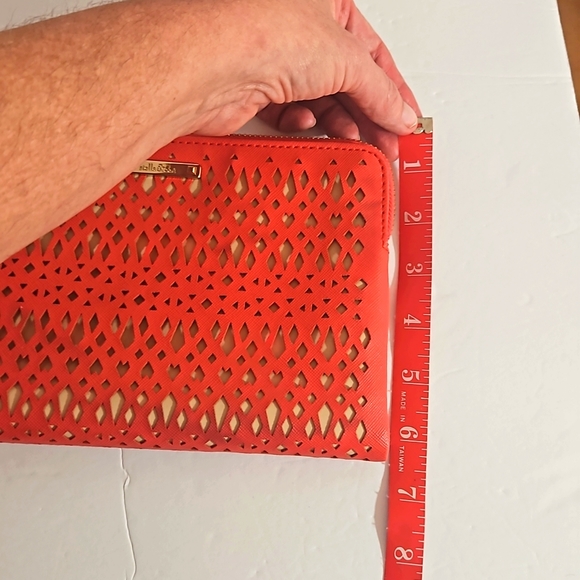 Stella & Dot Hello Gorgeous Double Zip mirrored card carrier clutch - Picture 3 of 11